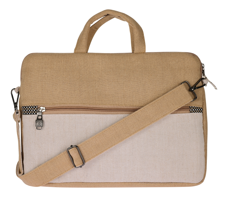 Premium cotton-jute laptop bag CA 101 — India B2B exporter